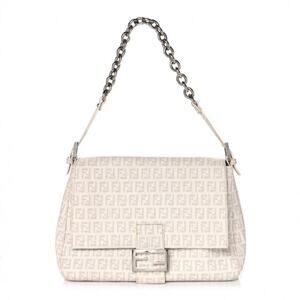Fendi Zucchino Spalmati Forever Mama Baguette White